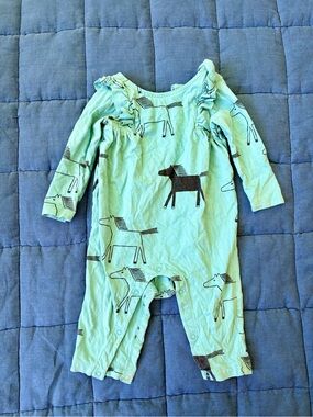 Tea Collection Green Baby Bodysuit, 3-6m